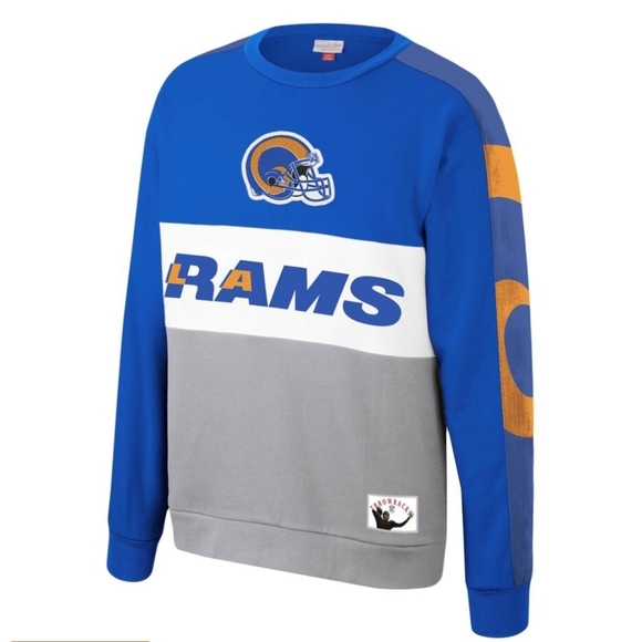 🏈New Men's Mitchell & Ness LA Rams Sweatshirt Med - Picture 2 of 2